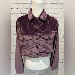 Fika the Brand Crop Purple Jacket Womens Medium
